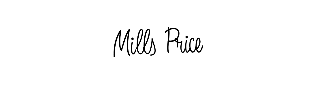 Use a signature maker to create a handwritten signature online. With this signature software, you can design (Angelique-Rose-font-FFP) your own signature for name Mills Price. Mills Price signature style 5 images and pictures png