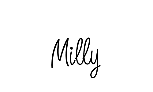 Best and Professional Signature Style for Milly. Angelique-Rose-font-FFP Best Signature Style Collection. Milly signature style 5 images and pictures png