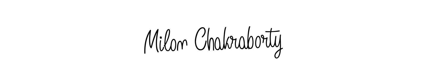 Design your own signature with our free online signature maker. With this signature software, you can create a handwritten (Angelique-Rose-font-FFP) signature for name Milon Chakraborty. Milon Chakraborty signature style 5 images and pictures png