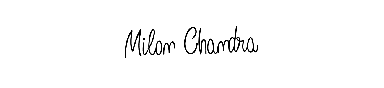 How to make Milon Chandra signature? Angelique-Rose-font-FFP is a professional autograph style. Create handwritten signature for Milon Chandra name. Milon Chandra signature style 5 images and pictures png