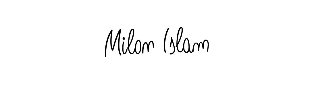 Angelique-Rose-font-FFP is a professional signature style that is perfect for those who want to add a touch of class to their signature. It is also a great choice for those who want to make their signature more unique. Get Milon Islam name to fancy signature for free. Milon Islam signature style 5 images and pictures png