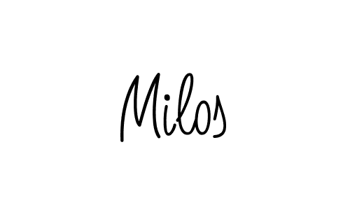 if you are searching for the best signature style for your name Milos. so please give up your signature search. here we have designed multiple signature styles  using Angelique-Rose-font-FFP. Milos signature style 5 images and pictures png