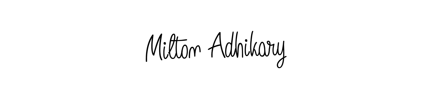 Similarly Angelique-Rose-font-FFP is the best handwritten signature design. Signature creator online .You can use it as an online autograph creator for name Milton Adhikary. Milton Adhikary signature style 5 images and pictures png