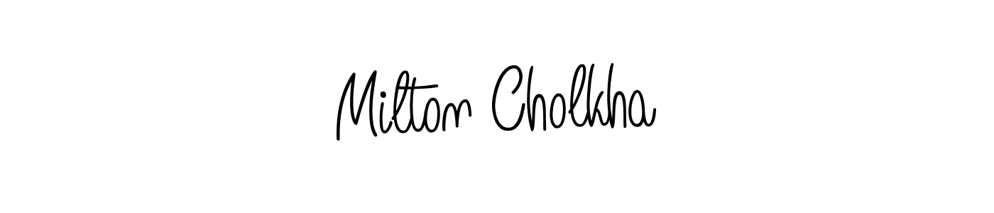 Make a short Milton Cholkha signature style. Manage your documents anywhere anytime using Angelique-Rose-font-FFP. Create and add eSignatures, submit forms, share and send files easily. Milton Cholkha signature style 5 images and pictures png