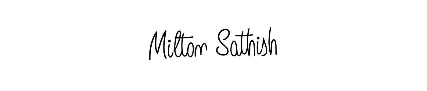 How to make Milton Sathish signature? Angelique-Rose-font-FFP is a professional autograph style. Create handwritten signature for Milton Sathish name. Milton Sathish signature style 5 images and pictures png