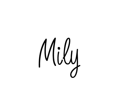 How to Draw Mily signature style? Angelique-Rose-font-FFP is a latest design signature styles for name Mily. Mily signature style 5 images and pictures png