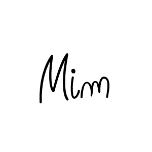 Use a signature maker to create a handwritten signature online. With this signature software, you can design (Angelique-Rose-font-FFP) your own signature for name Mim. Mim signature style 5 images and pictures png