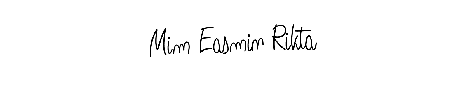Angelique-Rose-font-FFP is a professional signature style that is perfect for those who want to add a touch of class to their signature. It is also a great choice for those who want to make their signature more unique. Get Mim Easmin Rikta name to fancy signature for free. Mim Easmin Rikta signature style 5 images and pictures png