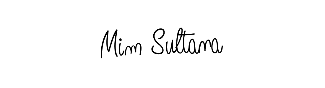 Use a signature maker to create a handwritten signature online. With this signature software, you can design (Angelique-Rose-font-FFP) your own signature for name Mim Sultana. Mim Sultana signature style 5 images and pictures png