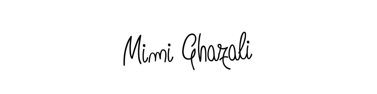 The best way (Angelique-Rose-font-FFP) to make a short signature is to pick only two or three words in your name. The name Mimi Ghazali include a total of six letters. For converting this name. Mimi Ghazali signature style 5 images and pictures png