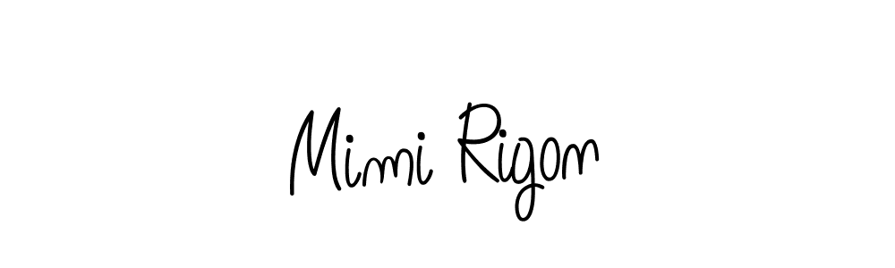 Use a signature maker to create a handwritten signature online. With this signature software, you can design (Angelique-Rose-font-FFP) your own signature for name Mimi Rigon. Mimi Rigon signature style 5 images and pictures png