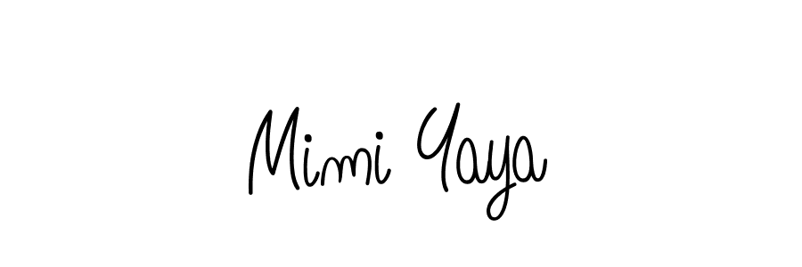 How to make Mimi Yaya name signature. Use Angelique-Rose-font-FFP style for creating short signs online. This is the latest handwritten sign. Mimi Yaya signature style 5 images and pictures png