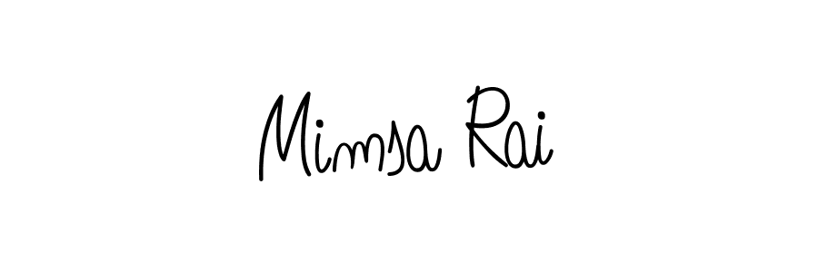 Angelique-Rose-font-FFP is a professional signature style that is perfect for those who want to add a touch of class to their signature. It is also a great choice for those who want to make their signature more unique. Get Mimsa Rai name to fancy signature for free. Mimsa Rai signature style 5 images and pictures png