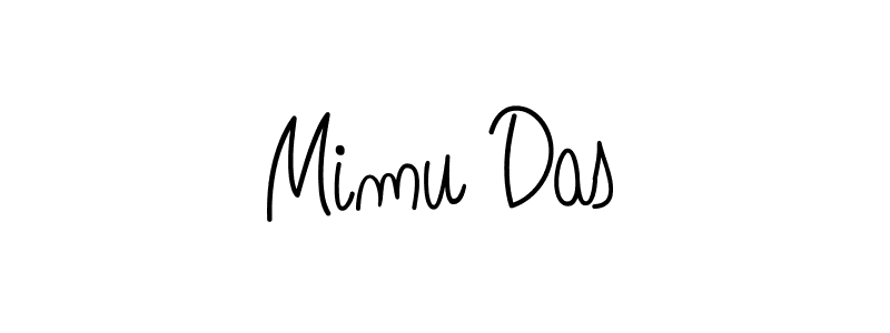 Use a signature maker to create a handwritten signature online. With this signature software, you can design (Angelique-Rose-font-FFP) your own signature for name Mimu Das. Mimu Das signature style 5 images and pictures png