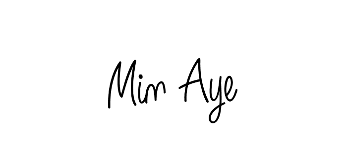 You should practise on your own different ways (Angelique-Rose-font-FFP) to write your name (Min Aye) in signature. don't let someone else do it for you. Min Aye signature style 5 images and pictures png