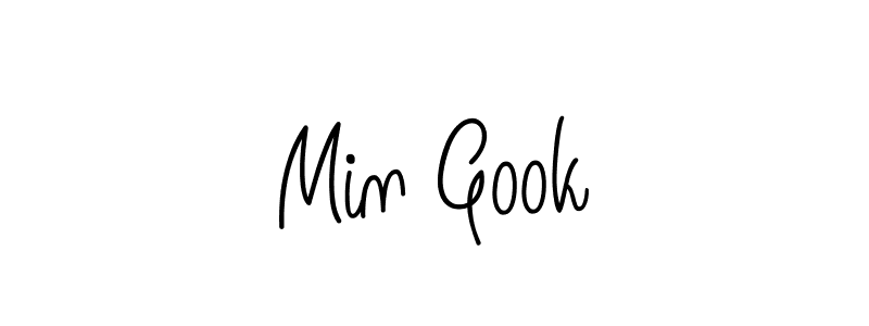You should practise on your own different ways (Angelique-Rose-font-FFP) to write your name (Min Gook) in signature. don't let someone else do it for you. Min Gook signature style 5 images and pictures png