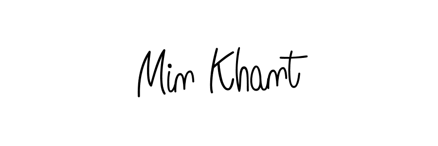 The best way (Angelique-Rose-font-FFP) to make a short signature is to pick only two or three words in your name. The name Min Khant include a total of six letters. For converting this name. Min Khant signature style 5 images and pictures png