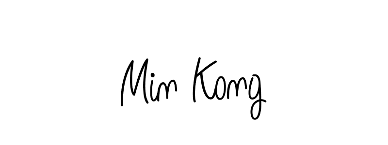 Make a beautiful signature design for name Min Kong. With this signature (Angelique-Rose-font-FFP) style, you can create a handwritten signature for free. Min Kong signature style 5 images and pictures png