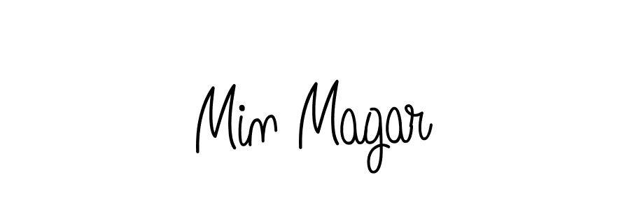 How to Draw Min Magar signature style? Angelique-Rose-font-FFP is a latest design signature styles for name Min Magar. Min Magar signature style 5 images and pictures png