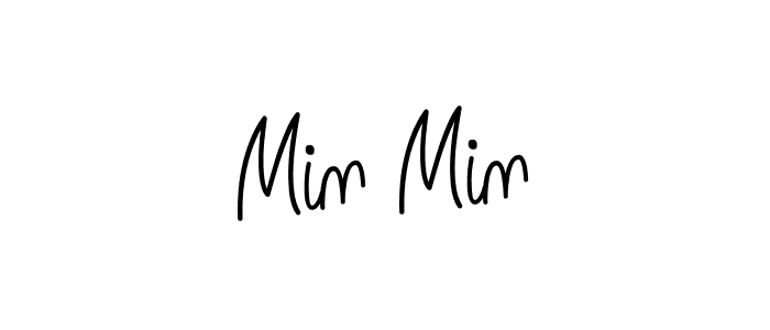 How to make Min Min name signature. Use Angelique-Rose-font-FFP style for creating short signs online. This is the latest handwritten sign. Min Min signature style 5 images and pictures png