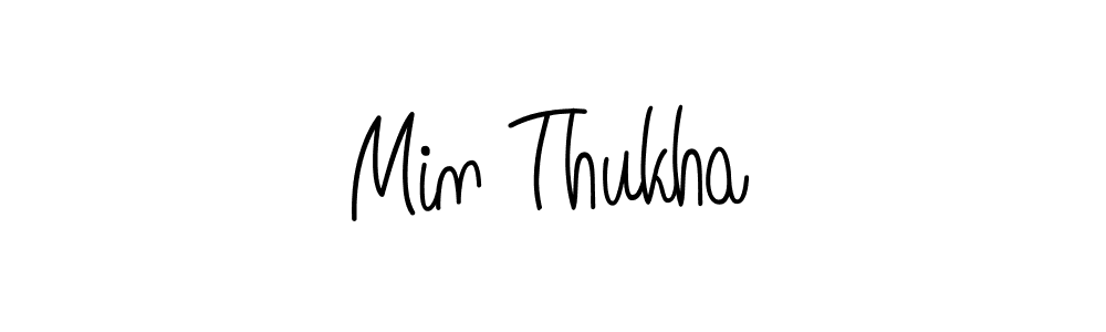 Make a beautiful signature design for name Min Thukha. With this signature (Angelique-Rose-font-FFP) style, you can create a handwritten signature for free. Min Thukha signature style 5 images and pictures png