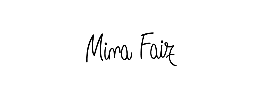 How to make Mina Faiz signature? Angelique-Rose-font-FFP is a professional autograph style. Create handwritten signature for Mina Faiz name. Mina Faiz signature style 5 images and pictures png
