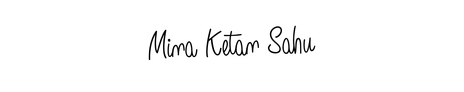 Design your own signature with our free online signature maker. With this signature software, you can create a handwritten (Angelique-Rose-font-FFP) signature for name Mina Ketan Sahu. Mina Ketan Sahu signature style 5 images and pictures png
