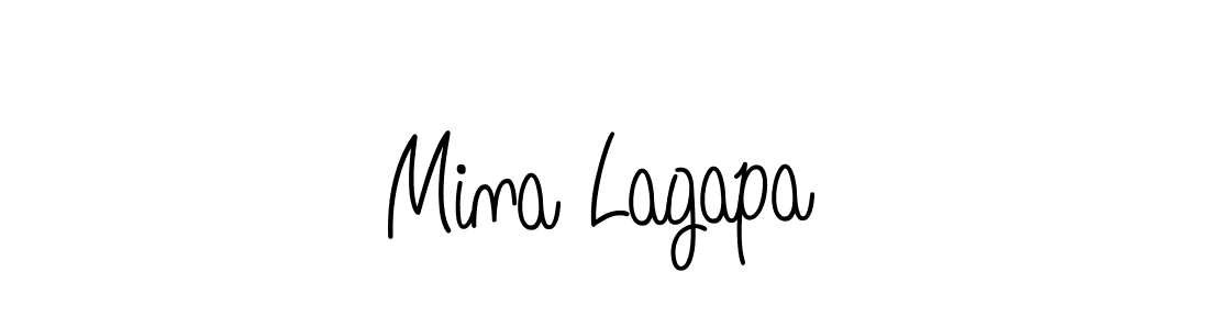 How to make Mina Lagapa signature? Angelique-Rose-font-FFP is a professional autograph style. Create handwritten signature for Mina Lagapa name. Mina Lagapa signature style 5 images and pictures png