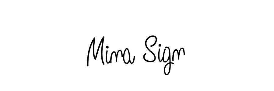 The best way (Angelique-Rose-font-FFP) to make a short signature is to pick only two or three words in your name. The name Mina Sign include a total of six letters. For converting this name. Mina Sign signature style 5 images and pictures png