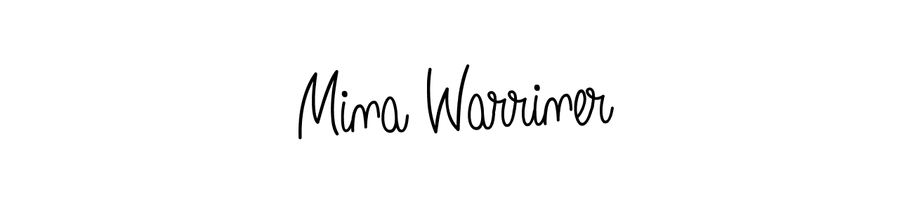 Once you've used our free online signature maker to create your best signature Angelique-Rose-font-FFP style, it's time to enjoy all of the benefits that Mina Warriner name signing documents. Mina Warriner signature style 5 images and pictures png