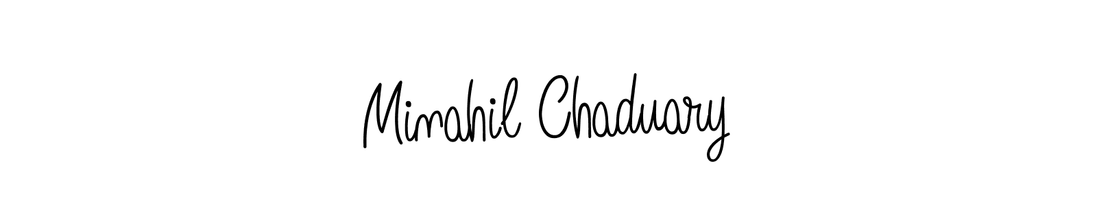 Similarly Angelique-Rose-font-FFP is the best handwritten signature design. Signature creator online .You can use it as an online autograph creator for name Minahil Chaduary. Minahil Chaduary signature style 5 images and pictures png