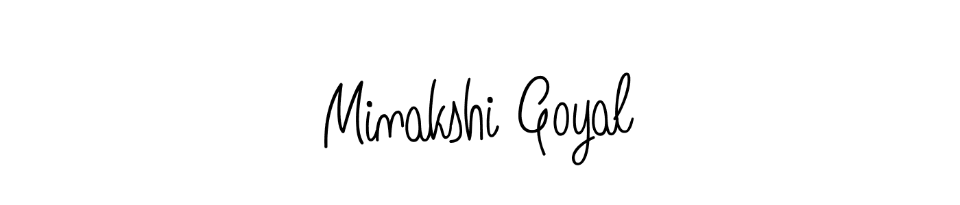 How to make Minakshi Goyal signature? Angelique-Rose-font-FFP is a professional autograph style. Create handwritten signature for Minakshi Goyal name. Minakshi Goyal signature style 5 images and pictures png