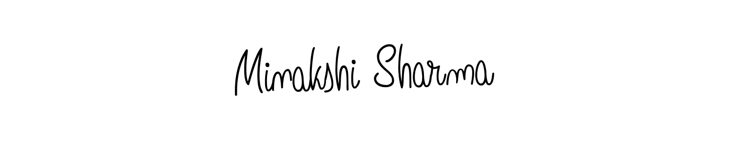 How to make Minakshi Sharma name signature. Use Angelique-Rose-font-FFP style for creating short signs online. This is the latest handwritten sign. Minakshi Sharma signature style 5 images and pictures png