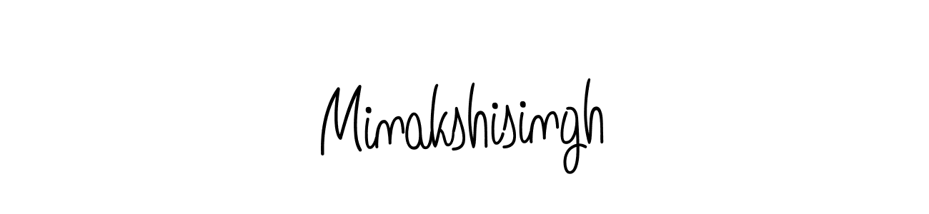 You should practise on your own different ways (Angelique-Rose-font-FFP) to write your name (Minakshisingh) in signature. don't let someone else do it for you. Minakshisingh signature style 5 images and pictures png