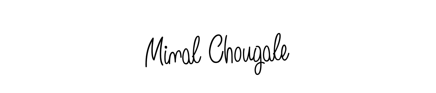 You should practise on your own different ways (Angelique-Rose-font-FFP) to write your name (Minal Chougale) in signature. don't let someone else do it for you. Minal Chougale signature style 5 images and pictures png