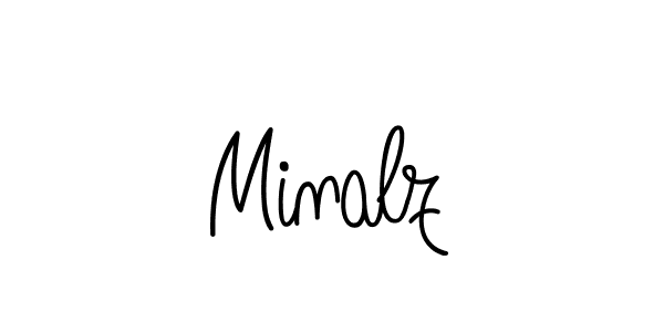 How to make Minalz name signature. Use Angelique-Rose-font-FFP style for creating short signs online. This is the latest handwritten sign. Minalz signature style 5 images and pictures png