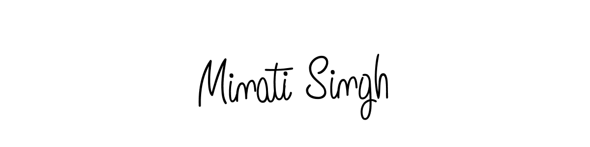 Make a beautiful signature design for name Minati Singh. With this signature (Angelique-Rose-font-FFP) style, you can create a handwritten signature for free. Minati Singh signature style 5 images and pictures png