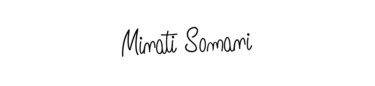 The best way (Angelique-Rose-font-FFP) to make a short signature is to pick only two or three words in your name. The name Minati Somani include a total of six letters. For converting this name. Minati Somani signature style 5 images and pictures png