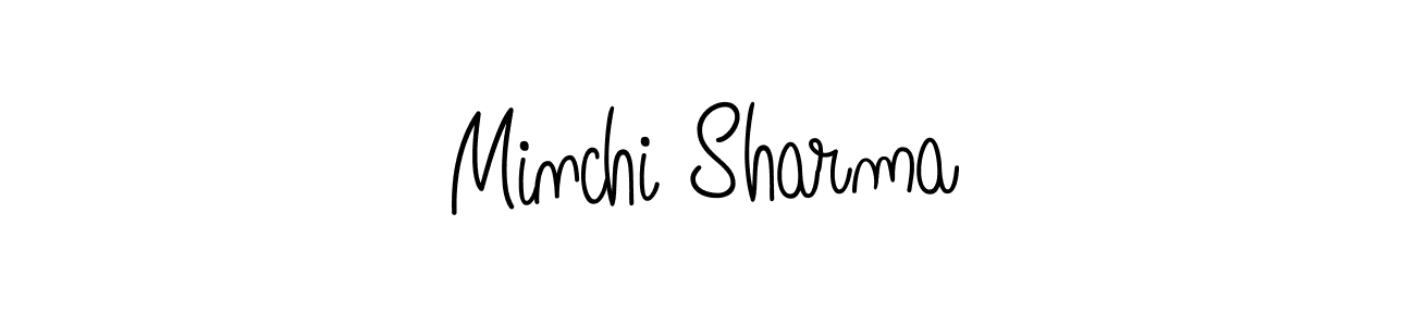 How to make Minchi Sharma name signature. Use Angelique-Rose-font-FFP style for creating short signs online. This is the latest handwritten sign. Minchi Sharma signature style 5 images and pictures png