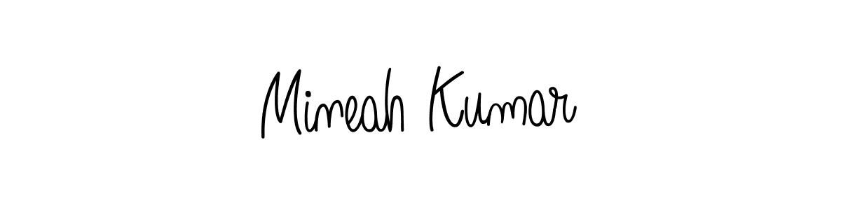 Design your own signature with our free online signature maker. With this signature software, you can create a handwritten (Angelique-Rose-font-FFP) signature for name Mineah Kumar. Mineah Kumar signature style 5 images and pictures png