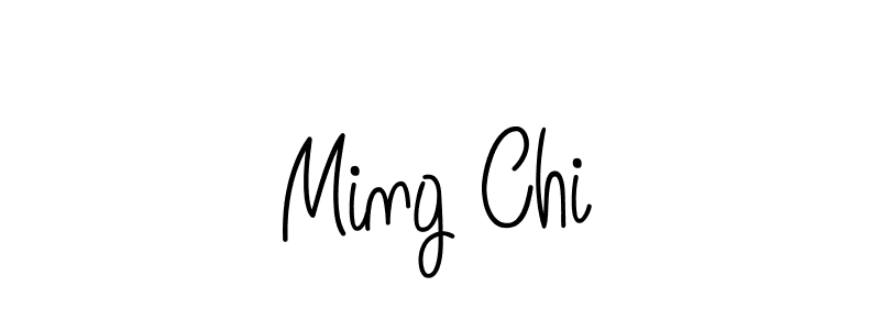 Make a beautiful signature design for name Ming Chi. With this signature (Angelique-Rose-font-FFP) style, you can create a handwritten signature for free. Ming Chi signature style 5 images and pictures png