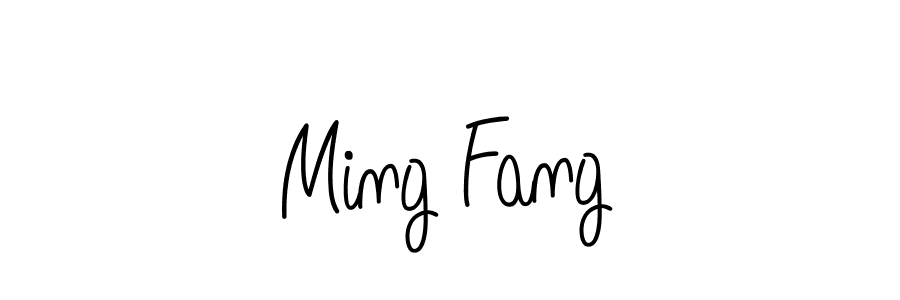 You should practise on your own different ways (Angelique-Rose-font-FFP) to write your name (Ming Fang) in signature. don't let someone else do it for you. Ming Fang signature style 5 images and pictures png