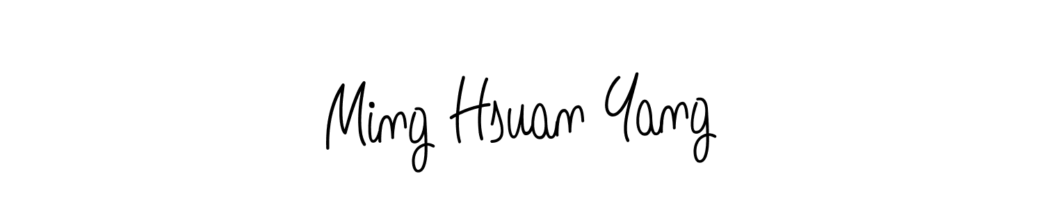 Make a beautiful signature design for name Ming Hsuan Yang. With this signature (Angelique-Rose-font-FFP) style, you can create a handwritten signature for free. Ming Hsuan Yang signature style 5 images and pictures png