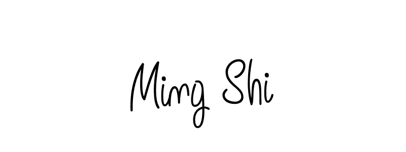 Use a signature maker to create a handwritten signature online. With this signature software, you can design (Angelique-Rose-font-FFP) your own signature for name Ming Shi. Ming Shi signature style 5 images and pictures png