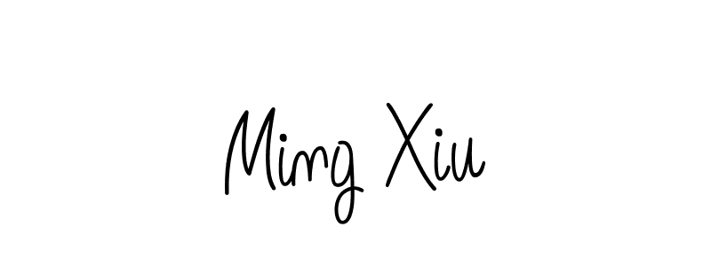 How to make Ming Xiu signature? Angelique-Rose-font-FFP is a professional autograph style. Create handwritten signature for Ming Xiu name. Ming Xiu signature style 5 images and pictures png