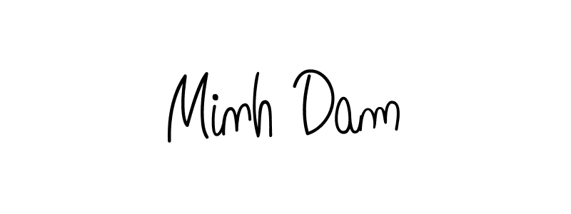 How to Draw Minh Dam signature style? Angelique-Rose-font-FFP is a latest design signature styles for name Minh Dam. Minh Dam signature style 5 images and pictures png