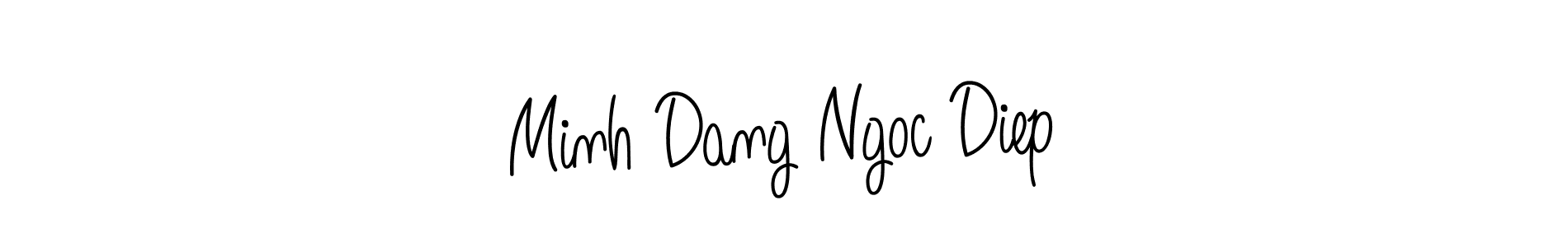 Minh Dang Ngoc Diep stylish signature style. Best Handwritten Sign (Angelique-Rose-font-FFP) for my name. Handwritten Signature Collection Ideas for my name Minh Dang Ngoc Diep. Minh Dang Ngoc Diep signature style 5 images and pictures png