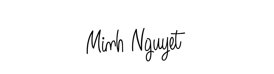 How to Draw Minh Nguyet signature style? Angelique-Rose-font-FFP is a latest design signature styles for name Minh Nguyet. Minh Nguyet signature style 5 images and pictures png