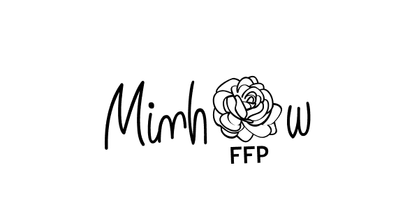 How to Draw Minh7w signature style? Angelique-Rose-font-FFP is a latest design signature styles for name Minh7w. Minh7w signature style 5 images and pictures png