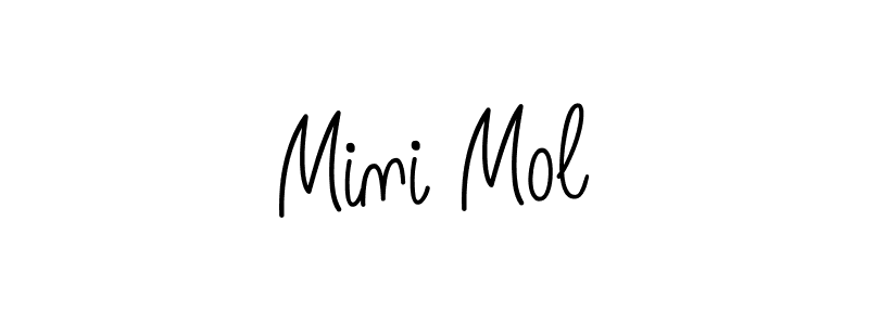 if you are searching for the best signature style for your name Mini Mol. so please give up your signature search. here we have designed multiple signature styles  using Angelique-Rose-font-FFP. Mini Mol signature style 5 images and pictures png